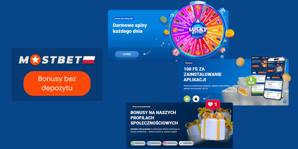 Ponadto w Mostbet gracze mogą otrzymać bonusy bez depozytu